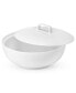 Фото #2 товара Whiteware Covered Vegetable Bowl 68 oz, Created for Macy's