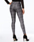 Фото #2 товара HUE Women's Foil Glitz Plaid Printed Gray Leggings Size XS 144845