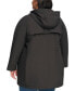 ფოტო #2 პროდუქტის Women's Plus Size Hooded Anorak Raincoat