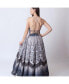 ფოტო #3 პროდუქტის Women's Blue Printed Long Dress