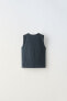 Sleeveless henley t-shirt