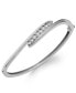 ფოტო #1 პროდუქტის Diamond Swirl Bangle Bracelet in Sterling Silver (1/4 ct. t.w.)