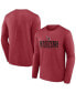 Фото #1 товара Men's Cardinal Arizona Cardinals Stack The Box Long Sleeve T-shirt