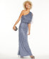Фото #1 товара Sequined One-Shoulder Gown