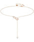 Rose Gold-Tone Infinity Symbol & Crystal Lariat Necklace, 19" + 2" extender