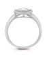 Cubic Zirconia Sterling Silver Clear Bezel-set Cubic Zirconia Ring