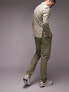 Topman slim suit trousers in light khaki