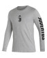 Men's Heather Gray Juventus Team Crest Long Sleeve T-shirt