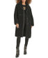 ფოტო #5 პროდუქტის Women's Faux-Leather-Trim Teddy Coat