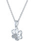 Diamond Accent Paw Pendant Necklace in Sterling Silver, 16" + 2" extender