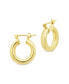 Women's Chunky Tube Gold Plated Hoop Earrings, 75"