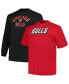 Men's Red, Black Chicago Bulls Big and Tall Short Sleeve and Long Sleeve T-shirt Set Красный, 2xB - фото #1