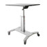 Фото #7 товара StarTech.com Mobile Standing Desk - Portable Sit Stand Ergonomic Height Adjustable Cart on Wheels - Rolling Computer/Laptop Workstation Table with Locking One-Touch Lift for Teacher/Student - Black - Silver - 750 - 1150 mm - 4 wheel(s) - 50 kg - CE - 24 kg