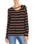 Фото #1 товара LNA Zora 293846 Womens Cutout Striped Sweater size Small