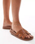 Фото #2 товара Truffle Collection triple strap footbed sandals in tan