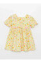 Фото #3 товара LCW baby Kare Yaka Kısa Kollu Desenli Kız Bebek Elbise