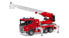 Bruder Scania Super 560R Feuerwehr mit Drehleiter Wasserpumpe Light & Sound