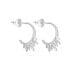 Original round earrings made of silver with zircons AGUP1372L