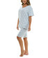 ფოტო #7 პროდუქტის Women's 2-Pc. Printed Bermuda Pajamas Set