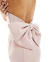 Jarlo bandeau midaxi dress with pephem and bow back in taupe