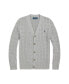 Big Boys Cable-Knit Cotton V-Neck Cardigan Sweater