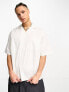 Фото #1 товара COLLUSION boxy revere short sleeve shirt in white