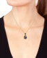 Фото #2 товара EFFY® Multi-Gemstone (3-3/4 ct. t.w.) & Diamond (1/4 ct. t.w.) Pear Halo 18" Pendant Necklace in 14k Gold