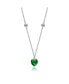 Фото #1 товара Gigi Girl Teens Sterling Silver White Gold Plated and Colored Cubic Zirconia Heart Necklace