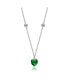 ფოტო #1 პროდუქტის Gigi Girl Teens Sterling Silver White Gold Plated and Colored Cubic Zirconia Heart Necklace