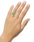 ფოტო #2 პროდუქტის Sapphire (1-1/2 ct. t.w.) & Diamond (1/10 ct. t.w.) Teardrop Cluster Ring in 14k Gold (Also in Emerald & Ruby)