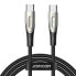 Фото #1 товара Kabel przewód w oplocie Star-Light Series USB-C - USB-C 100W 1.2m czarny