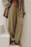 Фото #2 товара Брюки в пижамном стиле из рельефной ткани на шнурке ZARA