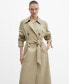 Фото #1 товара Women's Double-Breasted Cotton Trench Coat