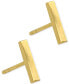 14k Gold-Plated Bar Stud Earrings