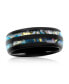 Фото #1 товара Genuine Abalone Inlay Tungsten Ring