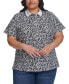 ფოტო #1 პროდუქტის Plus Size Buttercup Floral-Print Polo Shirt