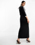 adidas Originals three stripe v neck maxi dress in black