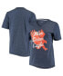 Фото #4 товара Women's Heathered Navy Auburn Tigers V-Neck T-shirt