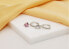 Фото #5 товара Delicate silver hoop earrings with hearts EA635WP
