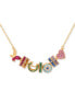 ფოტო #1 პროდუქტის Gold-Tone Rainbow Joy Charm Necklace, 16" + 3" extender