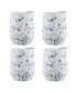 Фото #1 товара 12 Oz White Terzo Stainless Steel Wine Tumblers, Set of 4