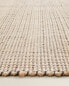 Flecked rectangular cotton jute rug