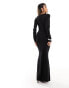Фото #6 товара NA-KD x Claire Rose cut out maxi dress in black