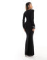 NA-KD x Claire Rose cut out maxi dress in black