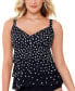 Swim Solutions 259142 Women Galactica Printed Tiered Tankini Top Size 8