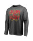 Фото #2 товара Men's Gray Distressed Calgary Flames Iced Out Long Sleeve T-shirt