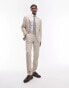 Topman skinny suit jacket in stone