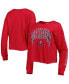 ფოტო #1 პროდუქტის Women's Red Tampa Bay Buccaneers Skyler Parkway Cropped Long Sleeve T-shirt