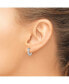 ფოტო #2 პროდუქტის Stainless Steel Polished with CZ Hinged Hoop Earrings