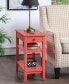 American Heritage 1 Drawer Chairside End Table with Shelves